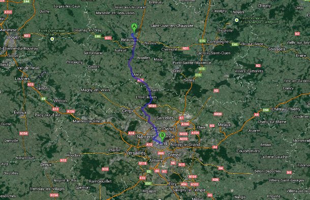 Beauavais Airport Transfers map